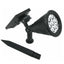 REXER Faretto con ricarica solare, faretto segna passi, con sensore crepuscolare, faro led luce bianca