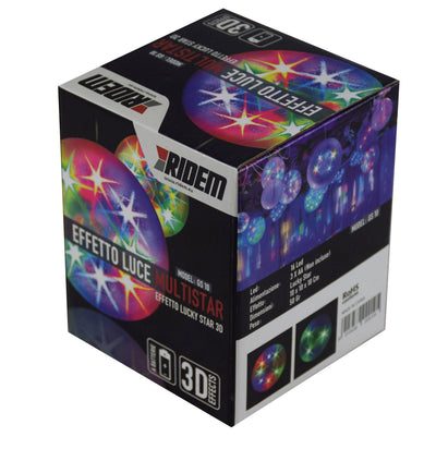 Karma Sfera luminosa con effetto luce stelle colorate, lampadina per festa con stelle colorate proiettate