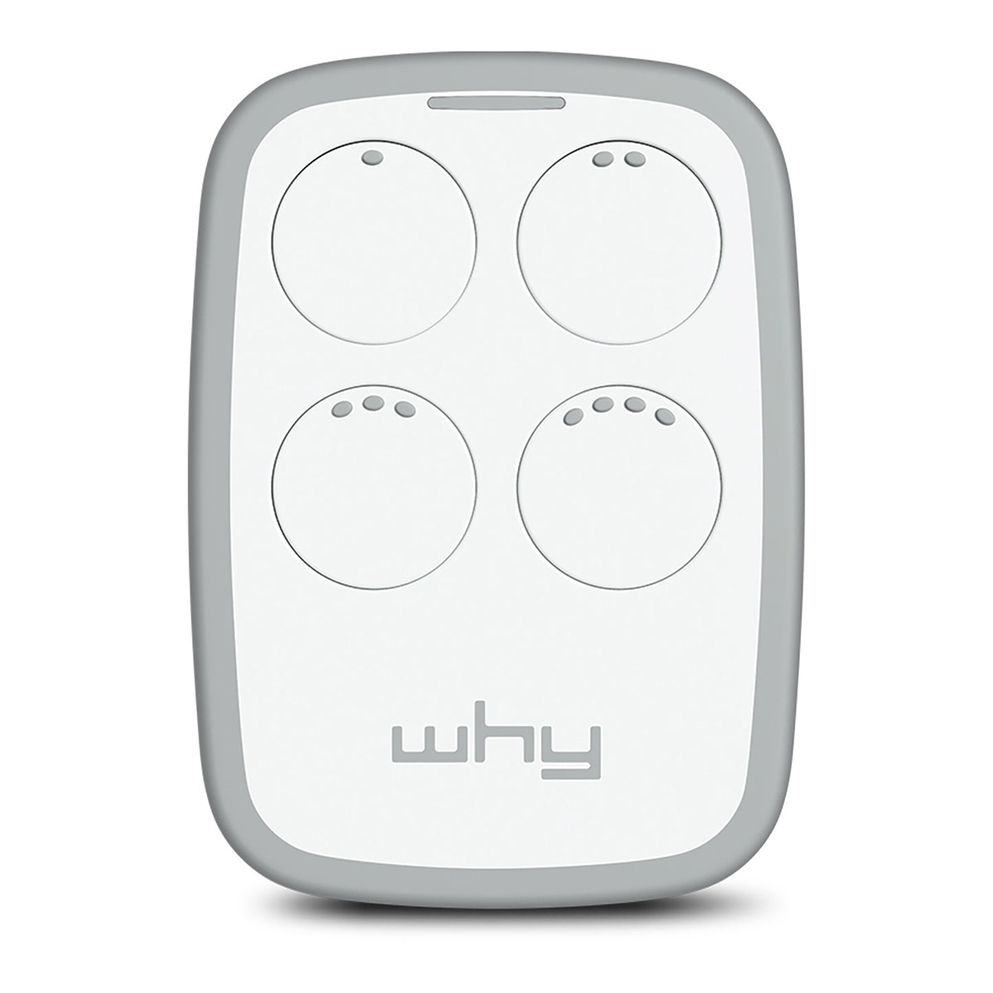 WHY EVO Télécommande multi-fréquences à code tournant de 280 à 868 MHz avec Visor Clip, ouvre-portail programmable à auto-apprentissage, télécommande large portée à 4 boutons, blanc Magnolia White