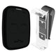 WHY EVO Telecomando rolling code multifrequenza da 280 a 868 mhz con Visor Clip, apricancello autoapprendente programmabile, radiocomando ad ampio raggio con 4 pulsanti, nero Black Licorice