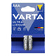 Varta Batteria mini stilo AAA 1.5V, batteria al litio ministilo 1100 mAh, confezione da 2