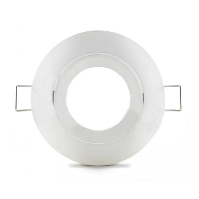 Alpha Elettronica Supporto bianco per lampada led, ghiera orientabile, Ø83mm, supporto per lampadina