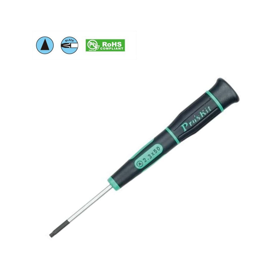 PRO'SKIT Single screwdriver with rotating cap, precision screwdriver with triangular tip