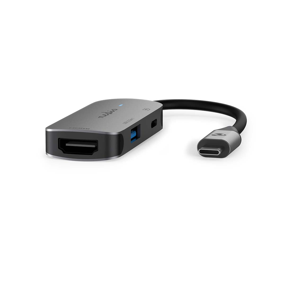 NEDIS Adattatore multiporta USB, con Uscita HDMI, USB-A femmina e USB-C femmina