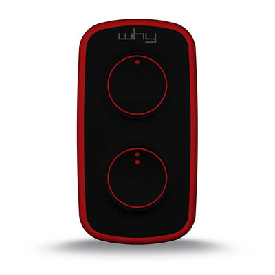 WHY EVO MINI Télécommande multi-fréquences à code tournant de 280 à 868 MHz, ouvre-portail programmable à auto-apprentissage, radiocommande large portée à 4 boutons, rouge vulcan