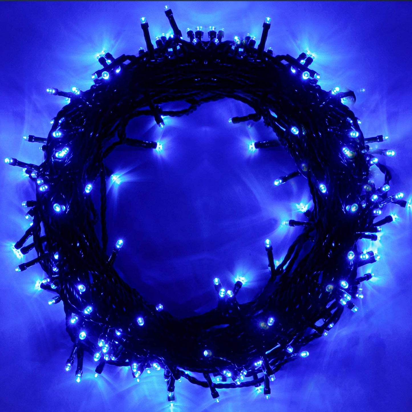 GESCO Chaîne lumineuse d'extérieur 30m, lumières LED avec 8 fonctions, 200 LED bleues, lumières LED décoratives de Noël, éclairage domestique, guirlande lumineuse