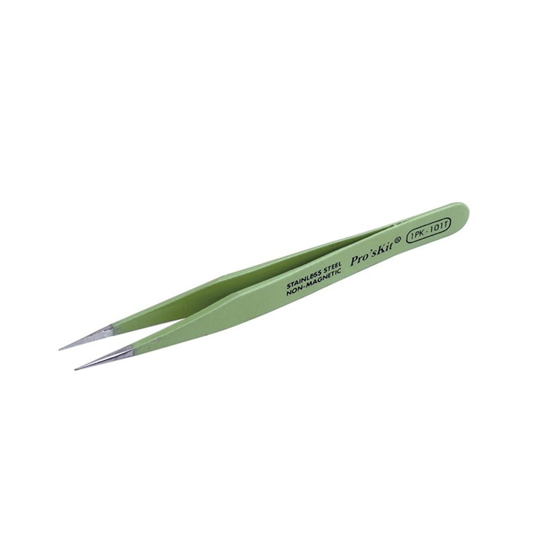 Pro'skit anti-static tweezers with fine tips 120mm non-magnetic stainless steel insulated forceps