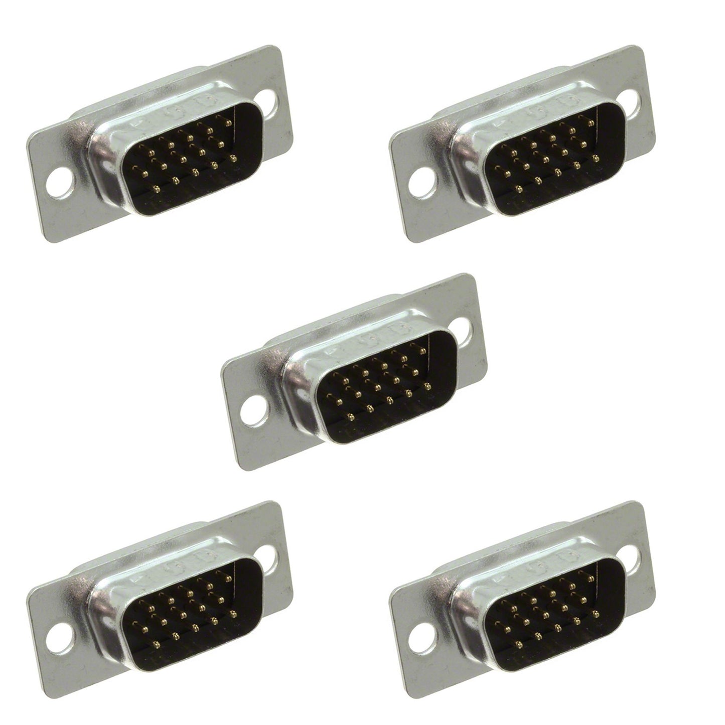 Adaptateur fiche SUB-D haute intensité 15 broches, connecteur mâle 15 broches, 5 pièces