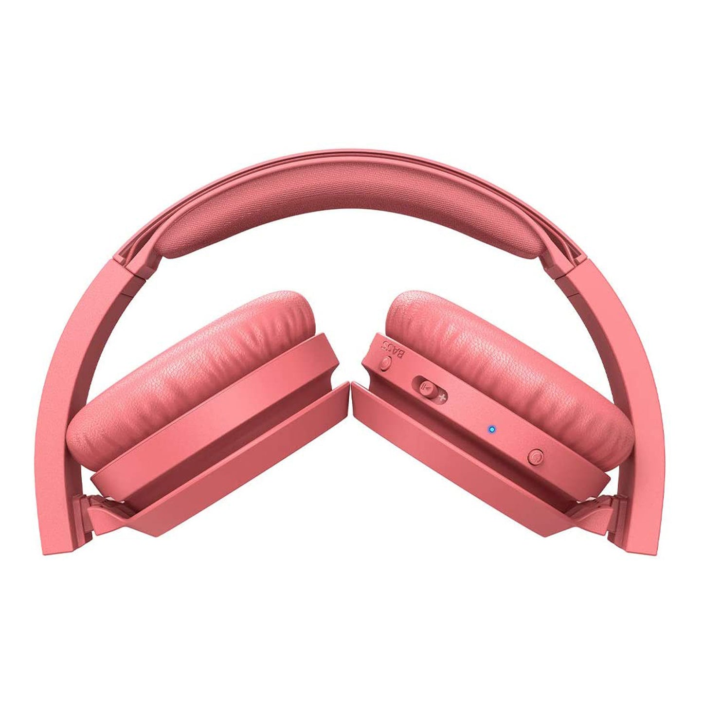 Philips TAH4205 Casque Bluetooth 5.0 pliable avec microphone, bouton Bass Boost, 29 heures d'autonomie, charge rapide, suppression du bruit, rose mat