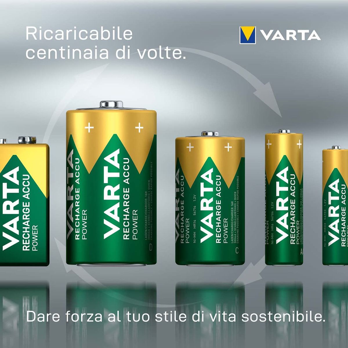 VARTA Batterie ricaricabili AAA Rechargeable 800mAh Ready2Use precaricata Micro Ni-Mh, pacco da 2, pronta all'uso