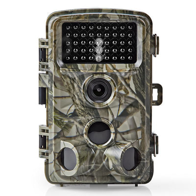 Nedis Fototrappola camouflage 1080p 30fps, camera 24MP con schermo da 2.4", IR nero senza luce, visione notturna, fotocamera con sensore di movimento, monitoraggio fauna selvatica