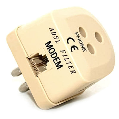 Life Adattatore filtro tripolare ADSL 6 bobine per rete telefonica, spina telefonica 3 poli, filtro ADSL