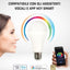 ON Smart Wifi led bulb, dimmable led bulb via app, voice control Amazon Alexa and Google Home, E27 bulb, 1400 lm