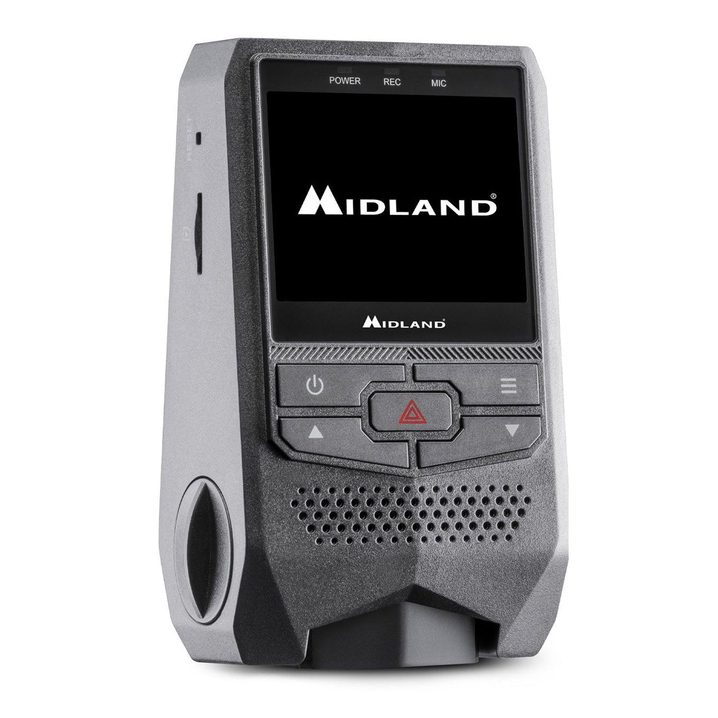 Midland Street guardian easy con schermo integrato da 2", videocamera da auto 1080p 30fps, dashcam Full HD con lente grandangolo 120°, slot microSD