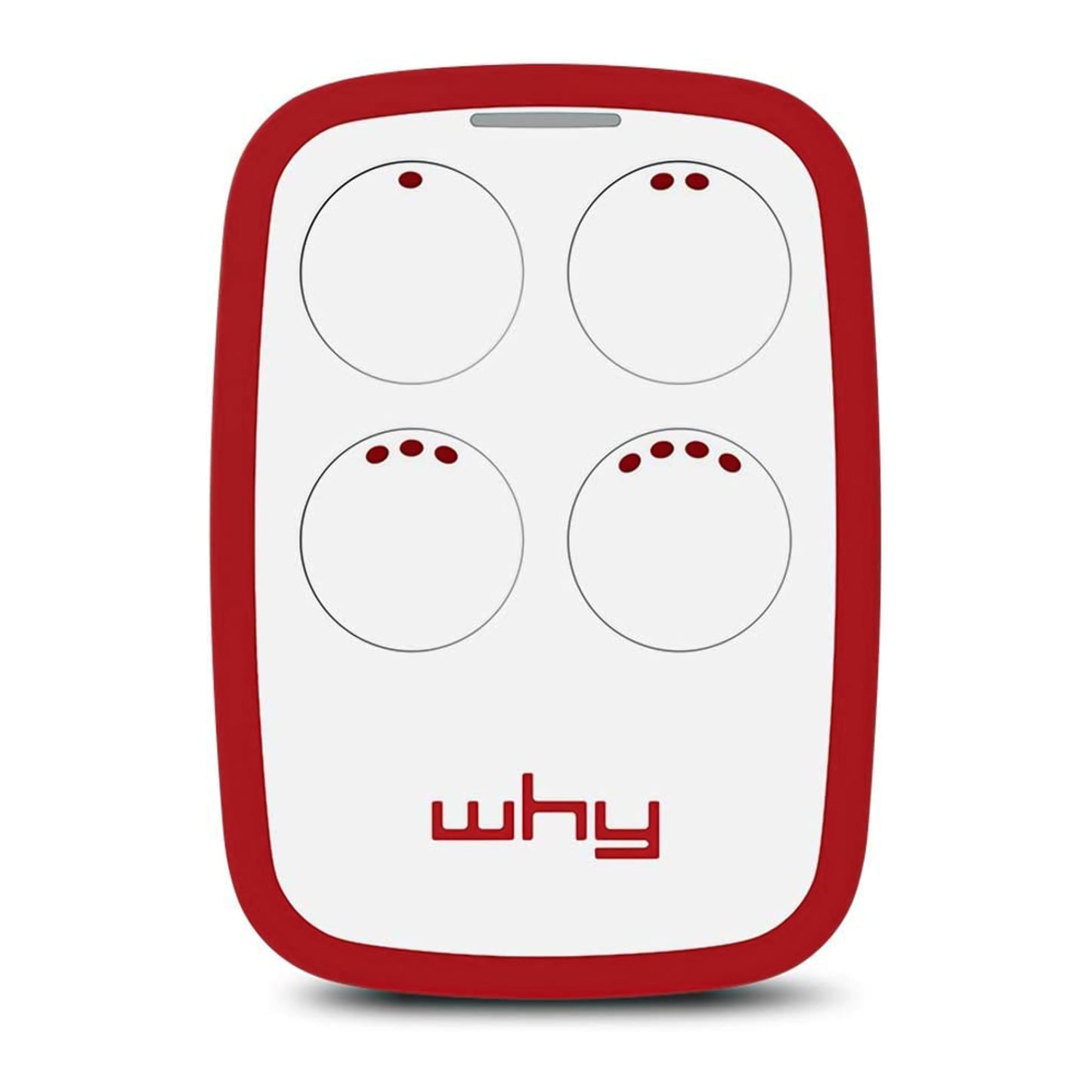 WHY EVO Télécommande multi-fréquences à code tournant de 280 à 868 MHz avec Visor Clip, ouvre-portail programmable à auto-apprentissage, radiocommande large portée à 4 boutons, Rouge Rouge Granade