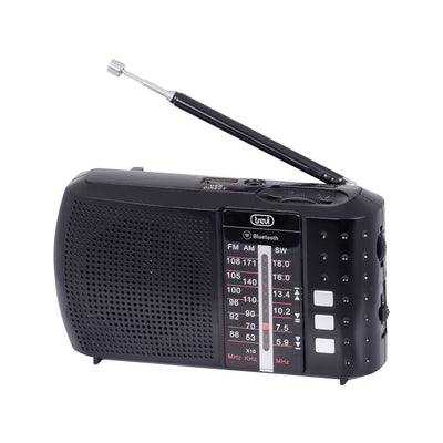 Trevi Multiband portable radio, stereo with Bluetooth function, USB input, micro SD reader, black color