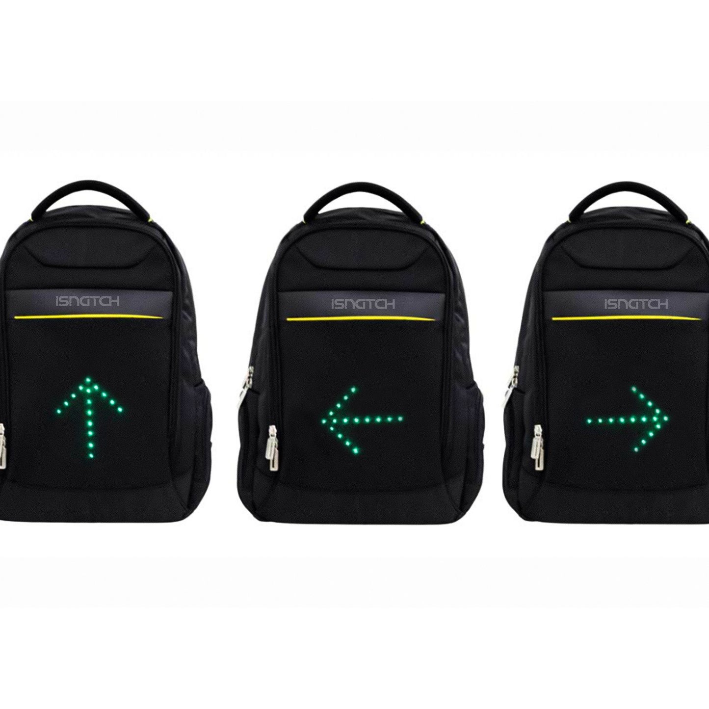iSnatch Zaino per portatile leggero 20L con Indicatore di direzione LED, zaino con segnale luminoso per la notte, bici, moto e monopattino elettrico