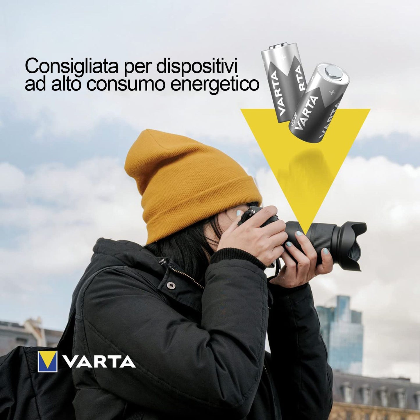 Varta 2CR5 batteria al litio 6V, batteria per fotocamera 1400 mAh, lunga durata