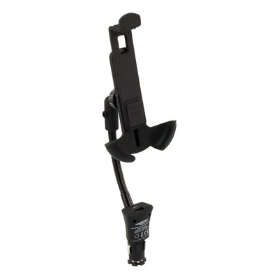 Ansmann Caricabatteria da auto USB 2,4A con supporto per smartphone, caricabatterie auto USB e micro USB