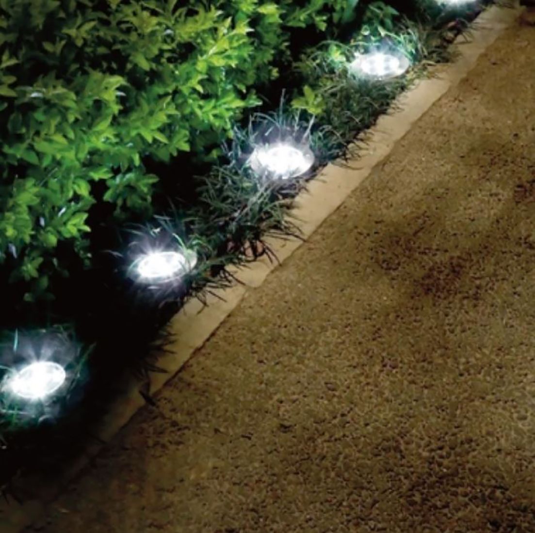 REXER Faretto a led con ricarica solare, faretto segna passi, faro da giardino con sensore crepuscolare, faro led luce