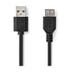 NEDIS Cavo USB, prolunga USB-A da maschio a femmina, cavo USB 2.0 20 cm