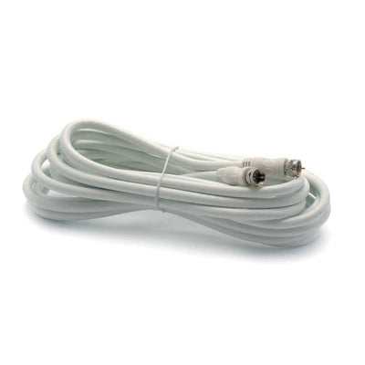 Metronic White SAT Coaxial Extension Cable, Satellite Cable for TV Antenna, 5m
