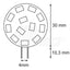 Alphaelettronica Lampadina a LED, attacco G4, 1,5W, 12Vac/dc, colore luce bianco caldo 3000K