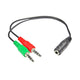 Adaptateur audio GBC de prise 3,5 mm 4 pôles vers 2 fiches stéréo 3,5 mm, adaptateur casque avec microphone
