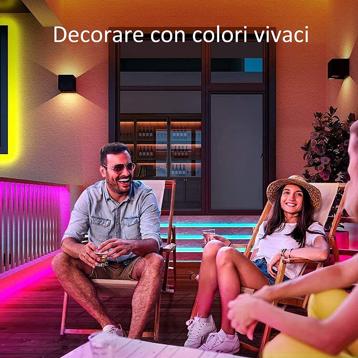 Decoled Striscia LED 5m Bluetooth, striscia flessibile 150 LED RGB Impermeabili, controllata da App o Telecomando, Luci LED adatto per TV, Camera da letto, Natale, Feste e Decorazioni per la casa