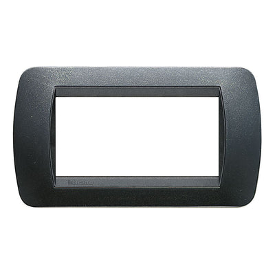 Bticino Placca 4 moduli per supporto, placchetta interruttore luce, della serie Livinglight