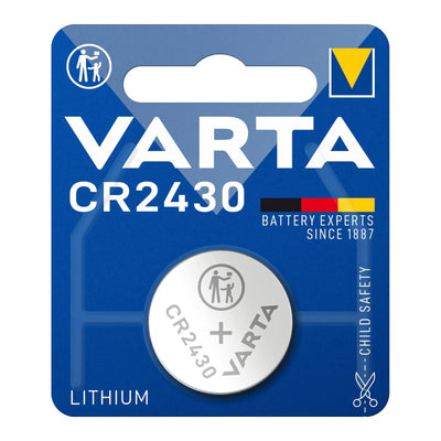 VARTA CR2430 Batteria al litio a bottone 3V, pila piatta, specialistica, diametro 24,5mm