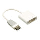 Bandridge adattatore display port maschio a dvi femmina, cavo bianco in rame da 20cm, convertitore con contatti placcati in nickel