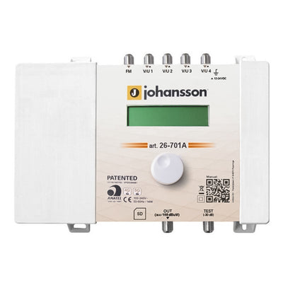 OFFEL Johansson Revolution Lite HP, terrestrial control panel with programmable filters, gain >65dB, over 50 programmable channels, 26-701A