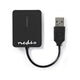 Lecteur de carte mémoire USB 2.0 de voyage tout-en-un Nedis, lecteur multi-cartes plug&amp;play
