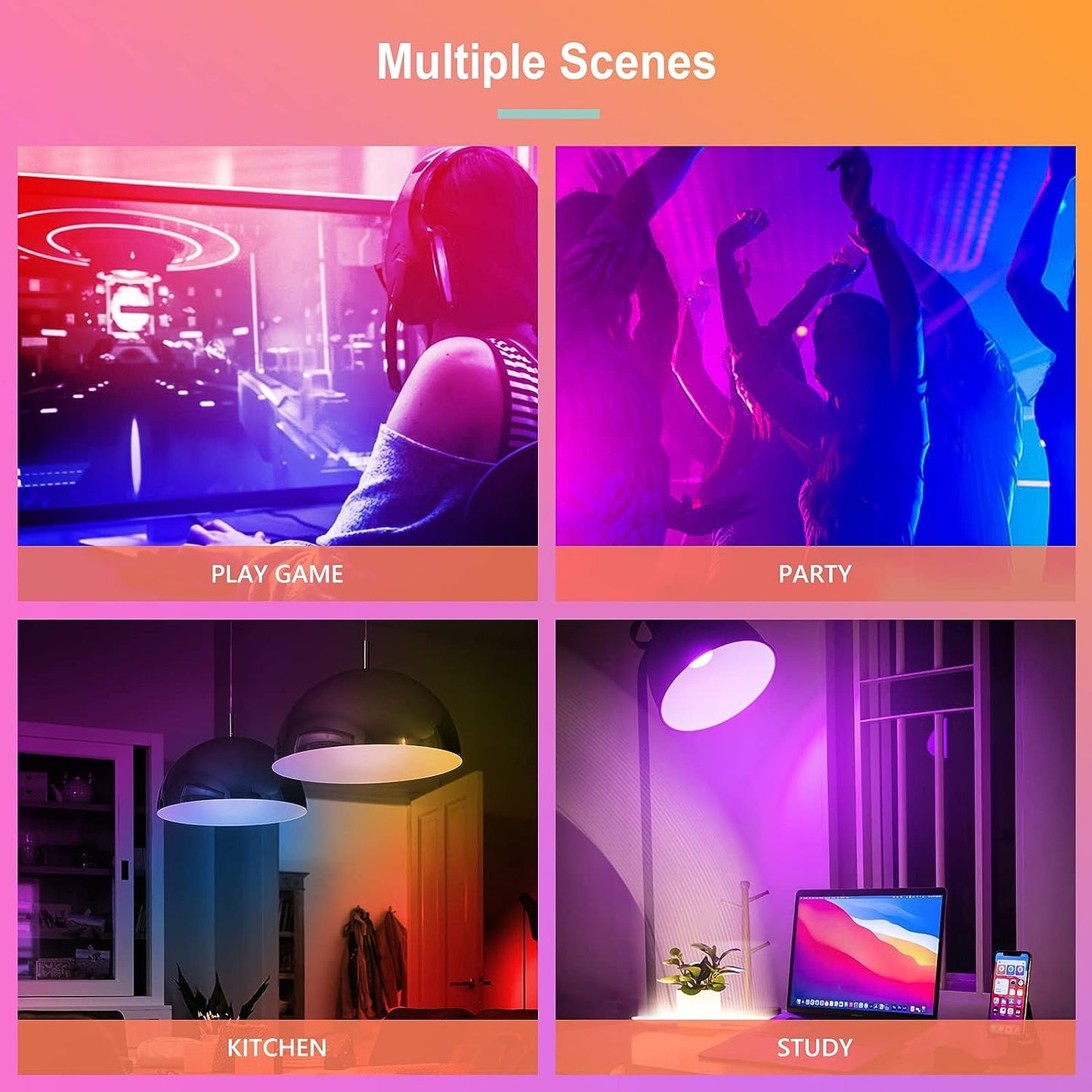 O.N Lampadina Led Globo, lampadina wifi smart, con luce colorata RGB, con controllo vocale Alexa e Google o tramite app, 1400 lumen, lampadina LED E27