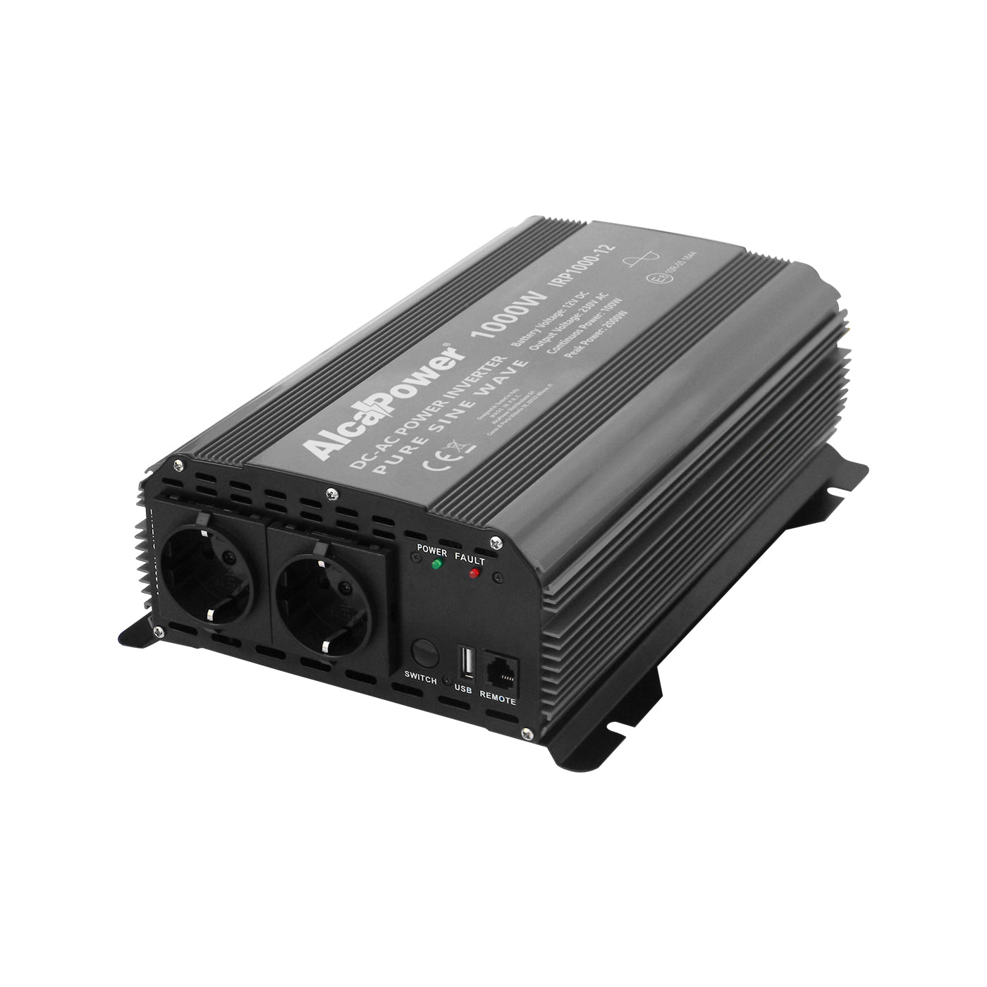 Onduleur à onde sinusoïdale pure Alcapower 1000W Inp. Sortie 12 V CC 230 V CA, convertisseur 912210