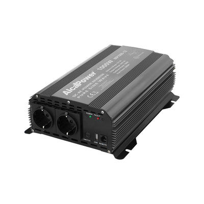 Alcapower Inverter Onda Sinusoidale Pura 1000W Inp. 12V DC Out 230V AC, convertitore 912210