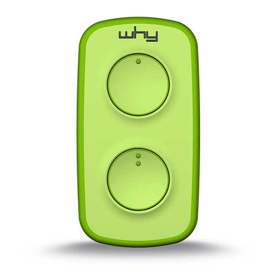WHY EVO MINI Télécommande multi-fréquences à code tournant de 280 à 868 MHz, ouvre-portail programmable à auto-apprentissage, radiocommande large portée à 4 boutons, vert acide