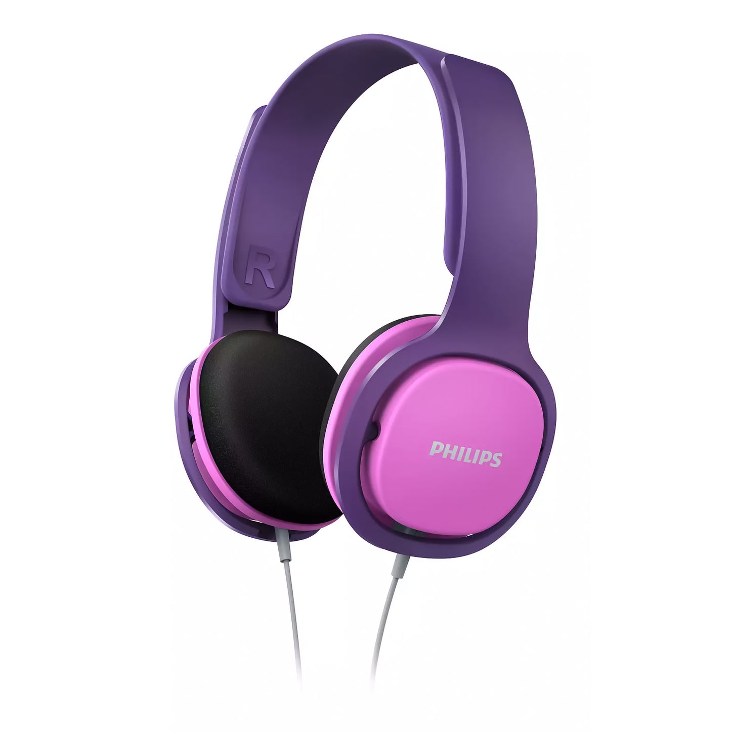 Philips SHK2000BL Casque supra-auriculaire pour enfants, limite de volume 85 dB, isolation phonique, coussinets d'oreille souples, arceau ergonomique, rose