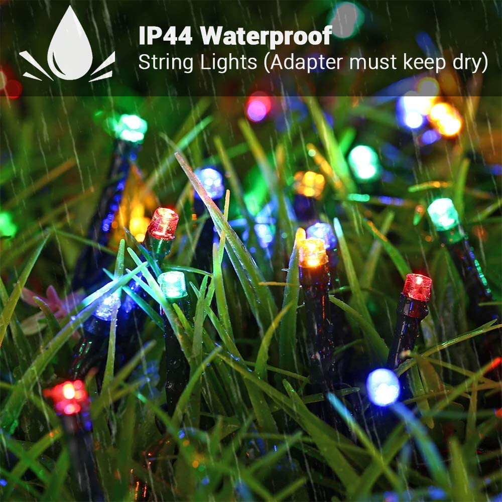 GESCO Catena luminosa per esterno 20 metri, luci led con 8 funzioni, 300 led colorate, luci led decorative Natale, illuminazione casa, ghirlanda luce