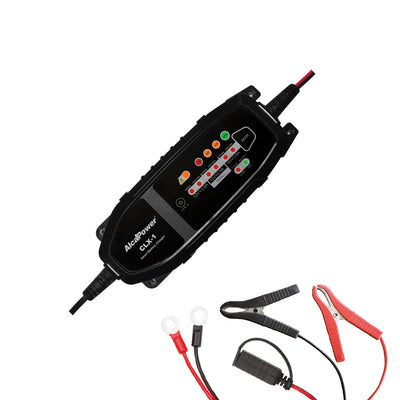 Alcapower Caricabatteria Switching Auto 3.8A 6/12V, caricatore auto, caricabatterie auto
