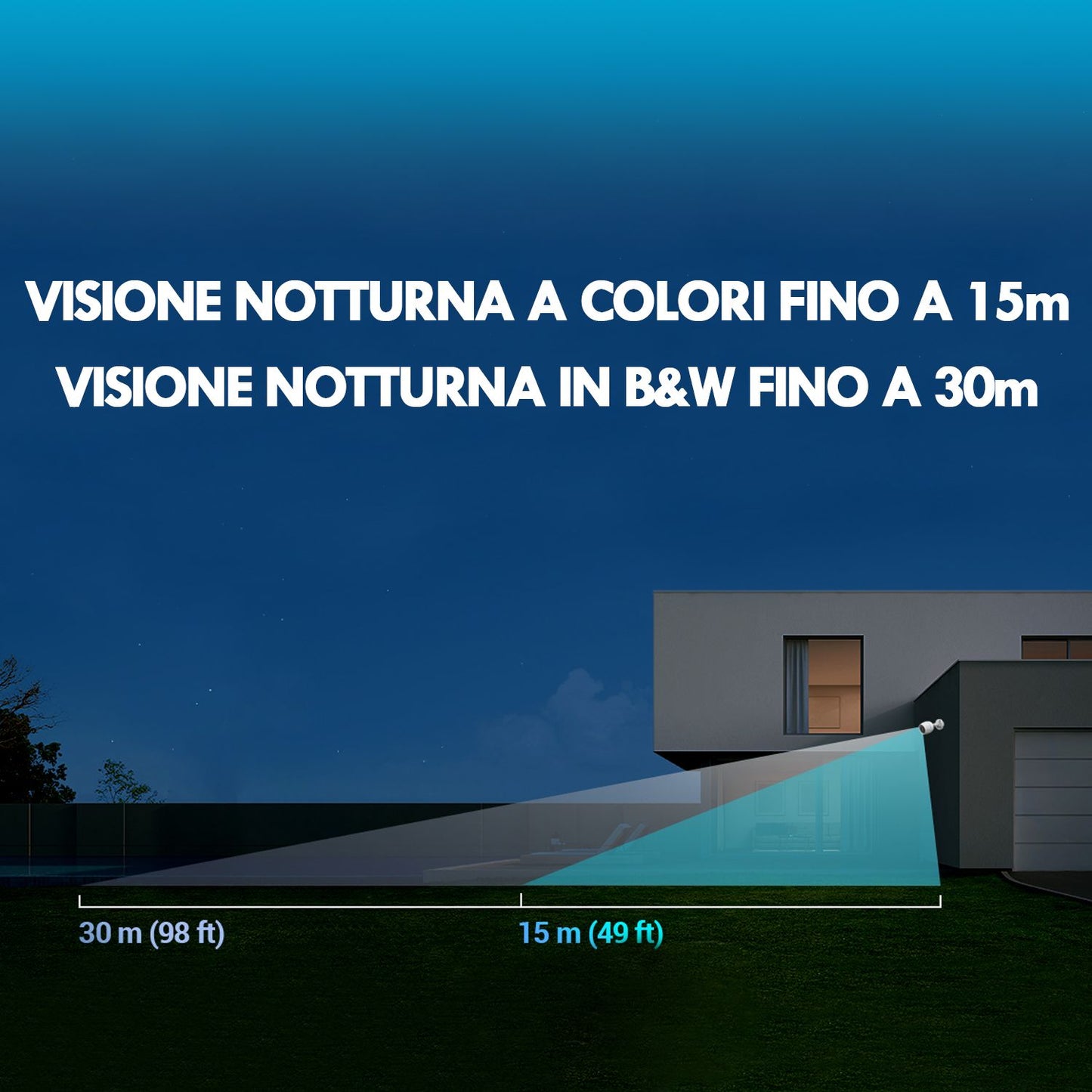 Ezviz C3TN Color Telecamera di di videosorveglianza Wi-Fi, Smart Home camera 1080p, visione notturna a colori, impermeabile
