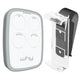 WHY EVO Télécommande multi-fréquences à code tournant de 280 à 868 MHz avec Visor Clip, ouvre-portail programmable à auto-apprentissage, télécommande large portée à 4 boutons, blanc Magnolia White