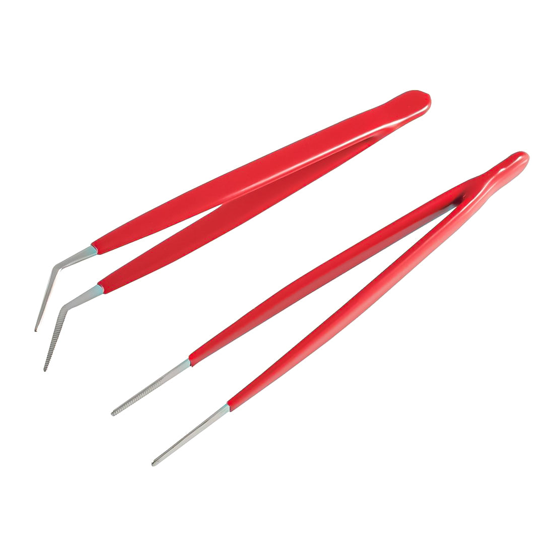 Pro'skit pair of tweezers with insulated handle, high grip nose, curved nose pliers with pointed tip, antistatic precision tweezers