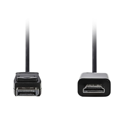 Nedis adattatore maschio da display port a hdmi, cavo in rame lungo 2 metri con contatti placcati in nickel, risoluzione full hd 1080p