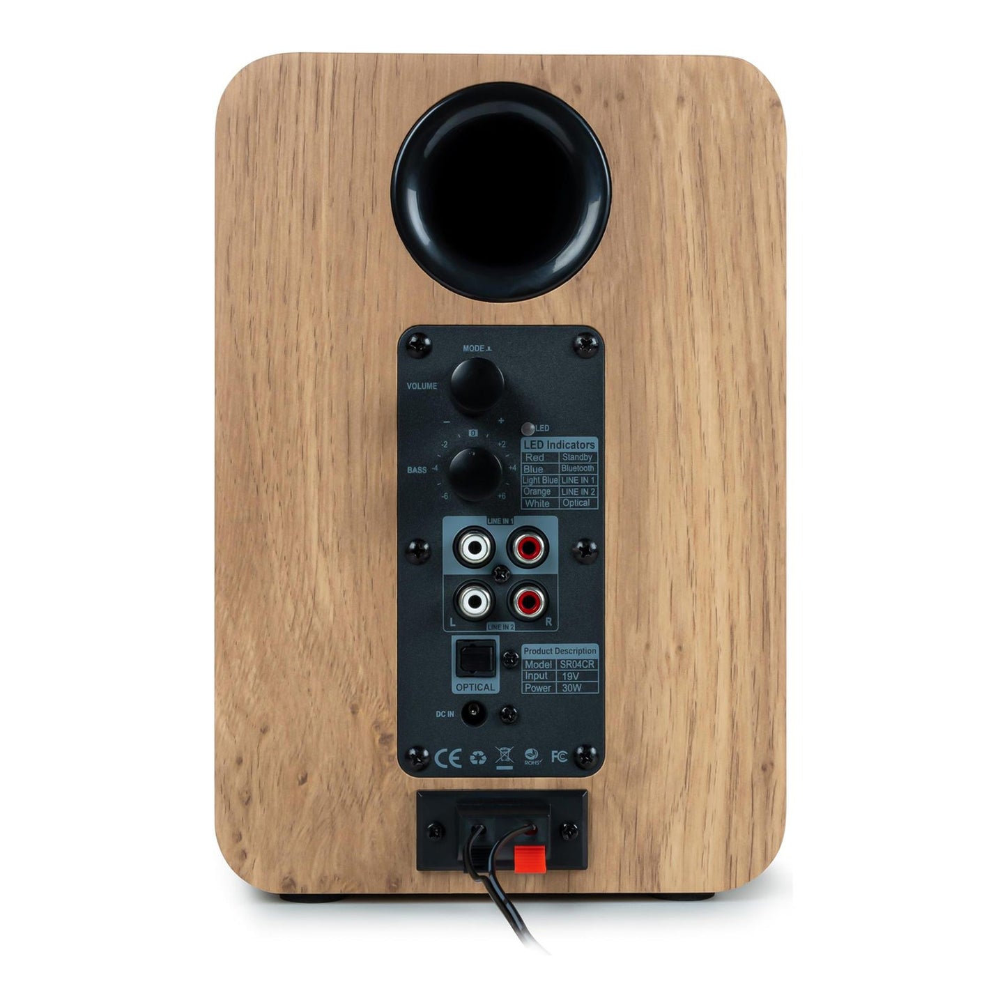 Thomson WS602 Duo, Wooden speaker set with remote control, 100W power, Bluetooth 5.0 speaker, turntable speakers, stereo audio system