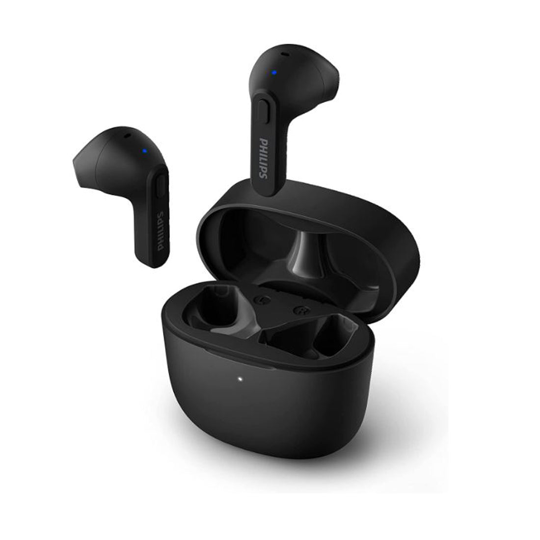 Philips Wireless In Ear Earphones, Slim Charging Case, Water Resistant, Bluetooth, 18 hours Playtime, Built-in Microphone Black