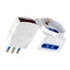 Corel spina adattatore 10A con interruttore, 2 Prese 2P+T 10/16A e 1 presa Schuko bipasso