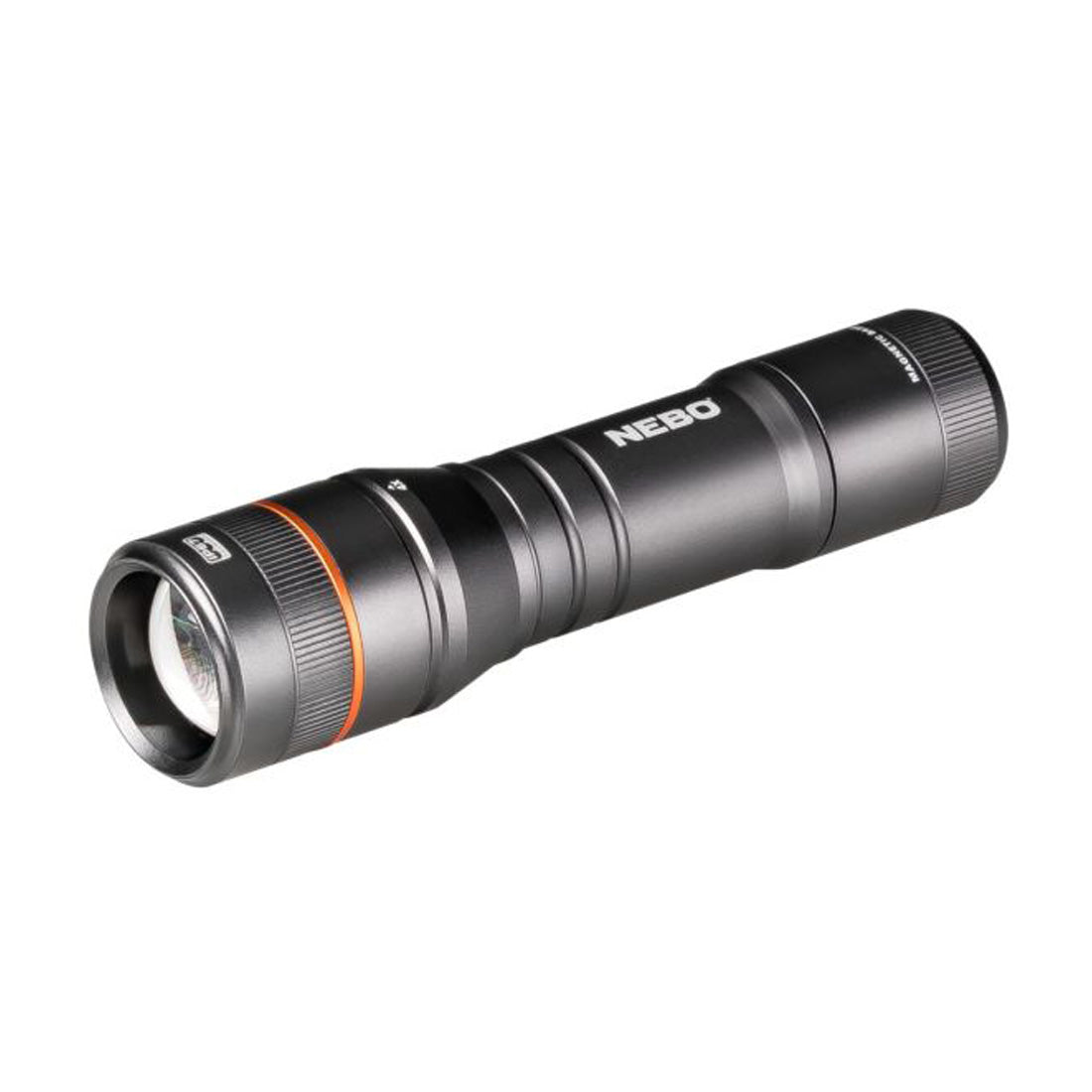 NEBO Torcia professionale portatile, 4 modalità di luce, base magnetica, waterproof con 500 lumen e battere incluse