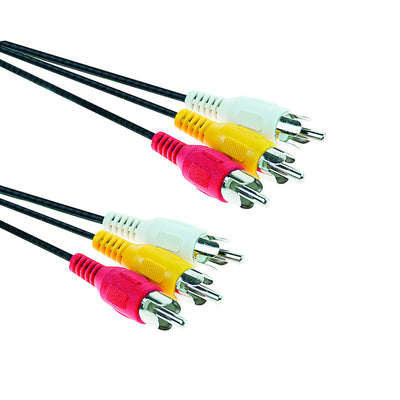 Life Audio video cable 3 RCA plug 3 RCA plug mm, RCA cable, 1.5 metres